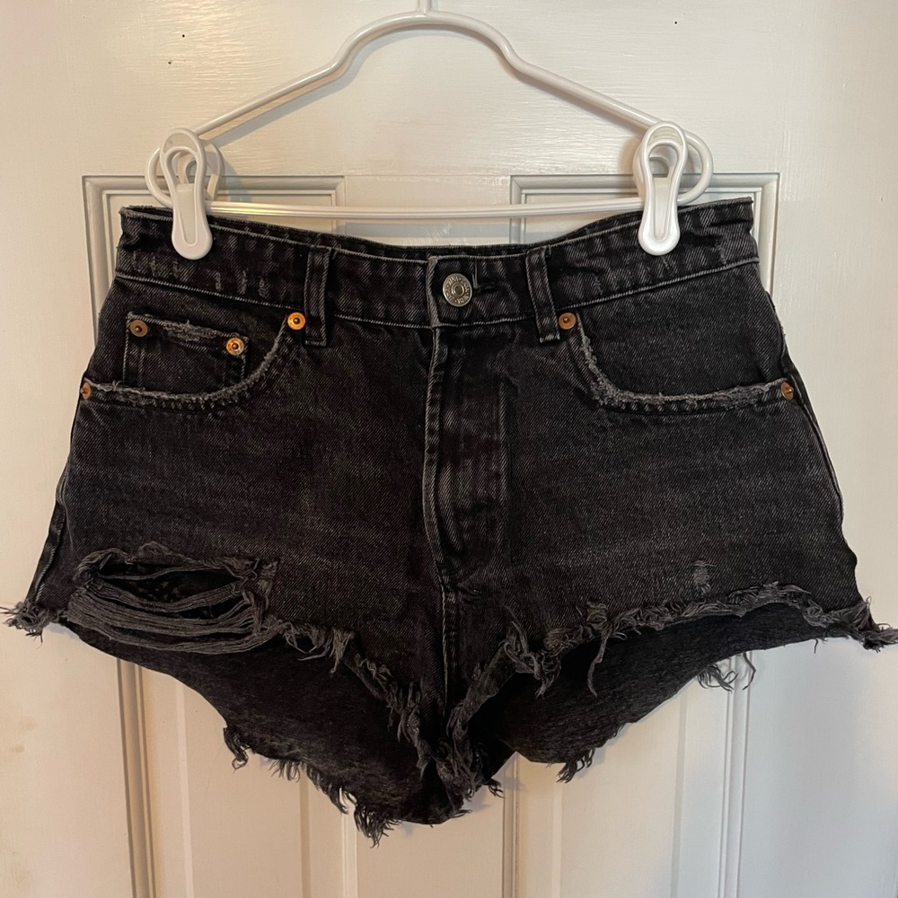 Zara Black Jean Shorts